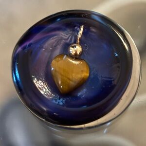 Tiger Eye Heart Pendant